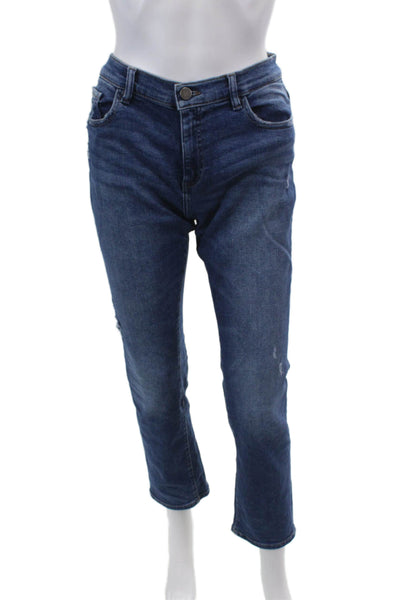 DL1961 Girls Cotton Brady Slim Fit Distressed Medium Wash Jeans Blue Size 16