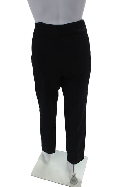 Escada Womens Zip Up Pleated Front Straight Leg Trousers Black Size 38