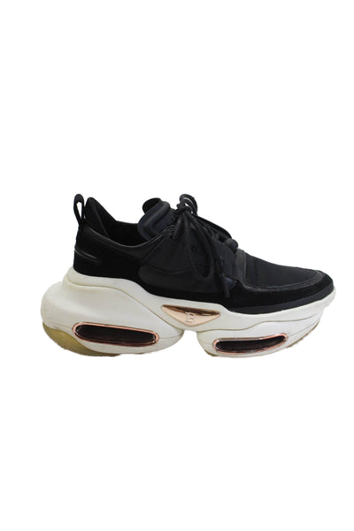 Balmain Womens Lace Up Logo Chunky Trainers Sneakers Black White Size 36