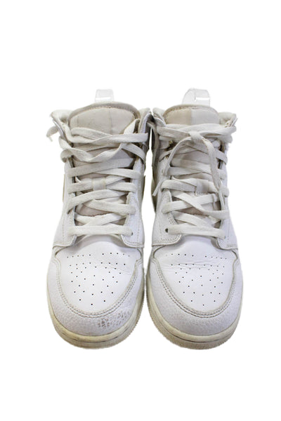 Nike Boys Air Jordan Lace-Up High-Top Platform Casual Sneakers White Size 7