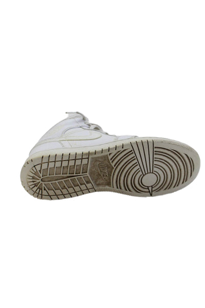 Nike Boys Air Jordan Lace-Up High-Top Platform Casual Sneakers White Size 7