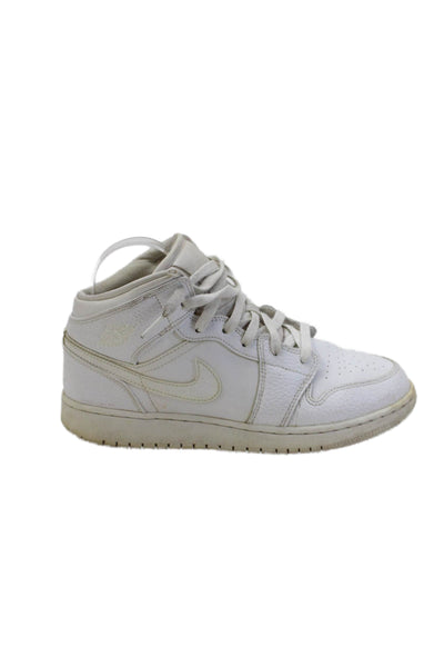 Nike Boys Air Jordan Lace-Up High-Top Platform Casual Sneakers White Size 7