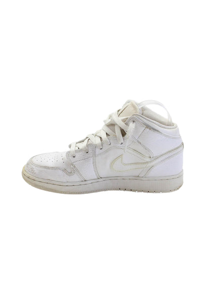 Nike Boys Air Jordan Lace-Up High-Top Platform Casual Sneakers White Size 7