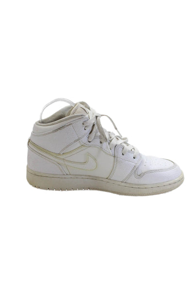 Nike Boys Air Jordan Lace-Up High-Top Platform Casual Sneakers White Size 7