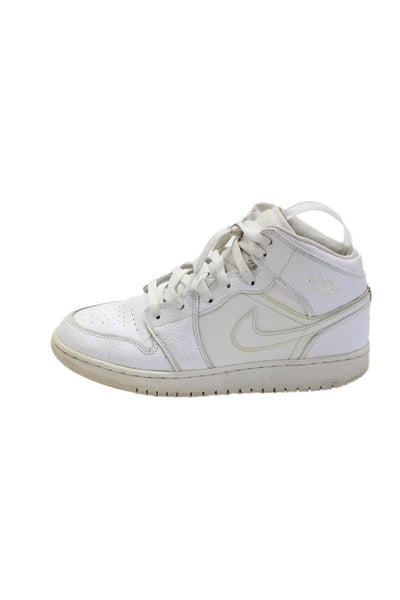 Nike Boys Air Jordan Lace-Up High-Top Platform Casual Sneakers White Size 7
