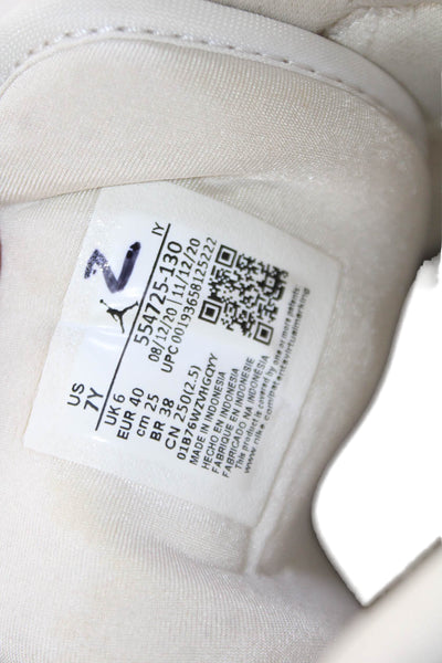 Nike Boys Air Jordan Lace-Up High-Top Platform Casual Sneakers White Size 7