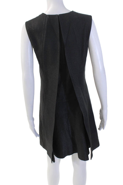 Alexander Wang Womens Sleeveless Knee Length A Line Dress Gray Black Size 4