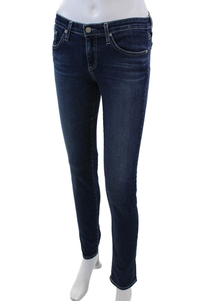AG Adriano Goldschmied Womens The Stilt Cigarette Leg Jeans Blue Cotton Size 26