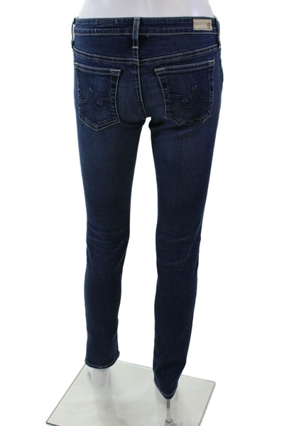 AG Adriano Goldschmied Womens The Stilt Cigarette Leg Jeans Blue Cotton Size 26
