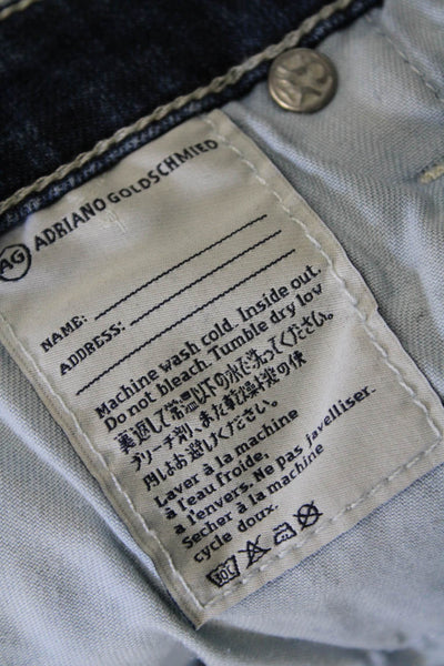 AG Adriano Goldschmied Womens The Stilt Cigarette Leg Jeans Blue Cotton Size 26