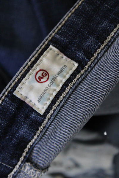 AG Adriano Goldschmied Womens The Stilt Cigarette Leg Jeans Blue Cotton Size 26