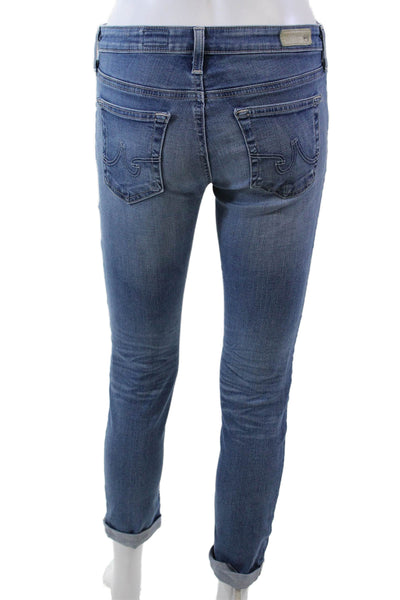 AG Adriano Goldschmied Womens The Stilt Roll Up Jeans Blue Cotton Size 26