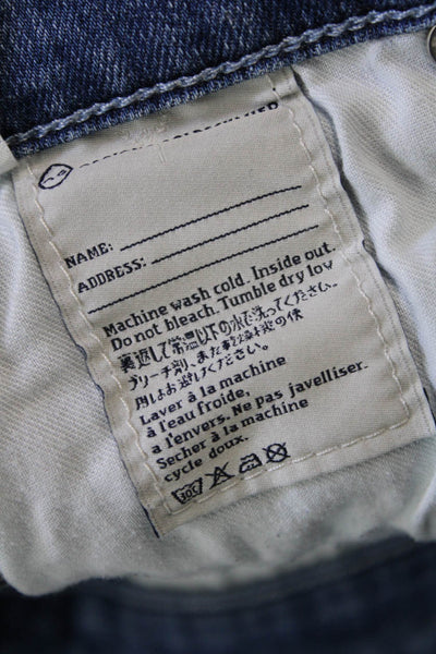 AG Adriano Goldschmied Womens The Stilt Roll Up Jeans Blue Cotton Size 26