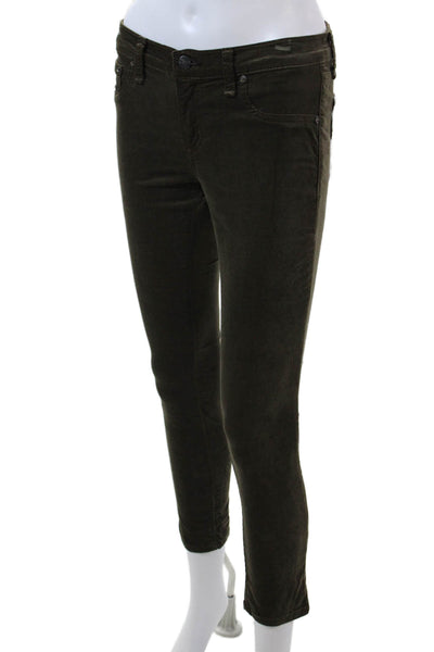 Rag & Bone Jean Womens Mid Rise Skinny Leg Pants Loden Brown Cotton Size 26