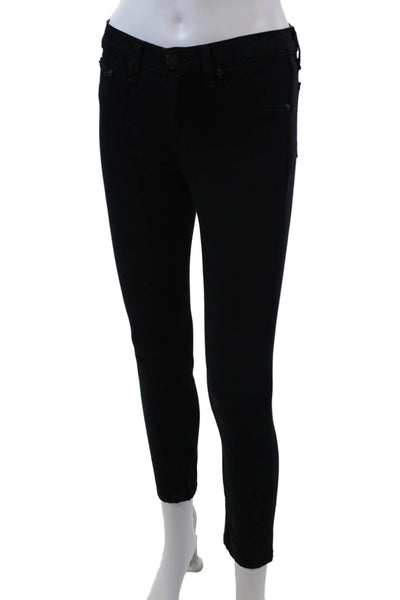 Rag & Bone Jean Womens Mid Rise Leggings Pants Plush Black Cotton Size 26