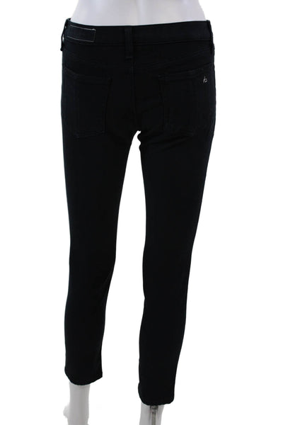 Rag & Bone Jean Womens Mid Rise Leggings Pants Plush Black Cotton Size 26
