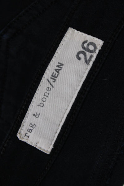 Rag & Bone Jean Womens Mid Rise Leggings Pants Plush Black Cotton Size 26