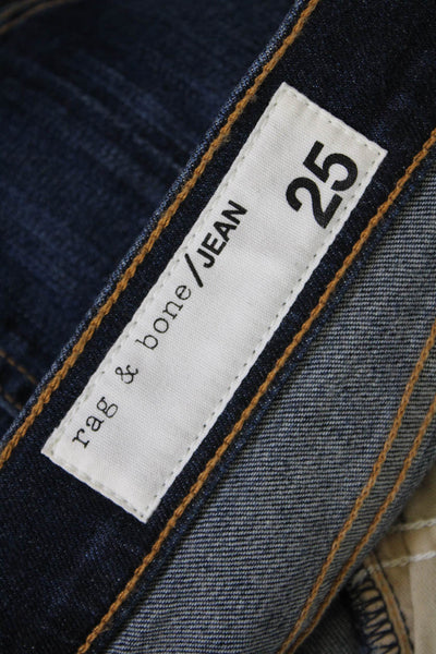 Rag & Bone Jean Womens 10 Inch Capri Leg Stanwix Wash Jeans Blue Cotton Size 25