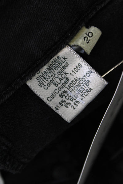 Rag & Bone Jean Womens High Rise Zip Up Leggings Jeans Black Cotton Size 26