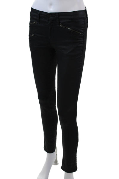 Rag & Bone Jean Womens Mid Rise Skinny Leg Jeans Seal Blue Cotton Size 26