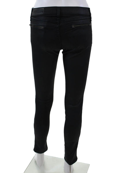 Rag & Bone Jean Womens Mid Rise Skinny Leg Jeans Seal Blue Cotton Size 26