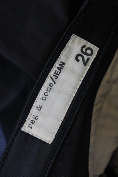 Rag & Bone Jean Womens Mid Rise Skinny Leg Jeans Seal Blue Cotton Size 26