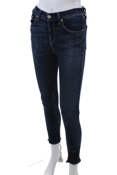 Rag & Bone Jean Womens Stanwix Wash 10 Inch Capri Leg Jeans Blue Cotton Size 25