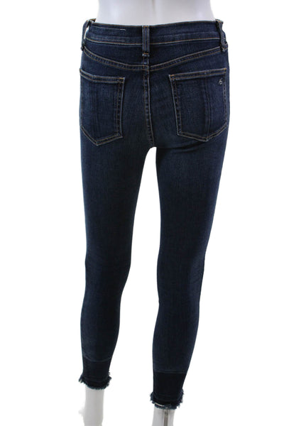 Rag & Bone Jean Womens Stanwix Wash 10 Inch Capri Leg Jeans Blue Cotton Size 25