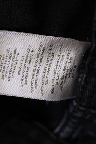Re/Done Womens Cotton Distressed High-Rise Straight Jeans Gray Size 23