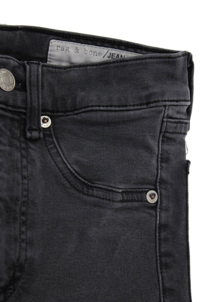 Rag & Bone Jean Womens Cotton Zippered Mid-Rise Skinny Jeans Gray Size 23