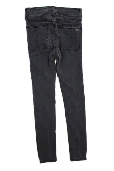 Rag & Bone Jean Womens Cotton Zippered Mid-Rise Skinny Jeans Gray Size 23