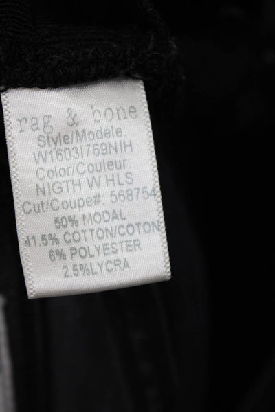 Rag & Bone Jean Womens Cotton Stretch Distressed Skinny Jeans Black Size 23