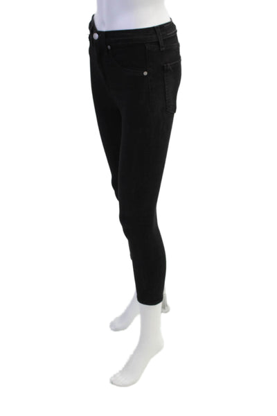 Rag & Bone Jean Womens High Rise Ankle Skinny Leg Jeans Black Cotton Size 25