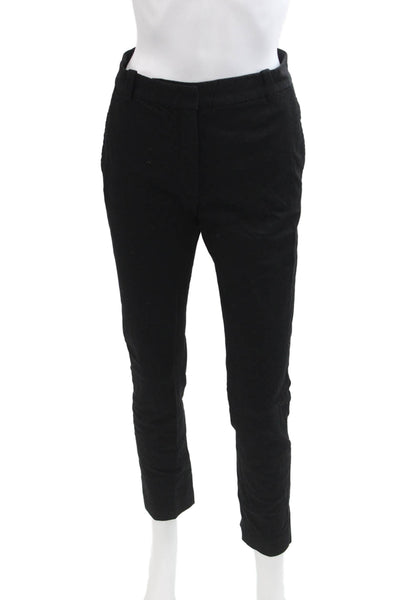 Joseph Abboud Womens Flat Front Straight Leg Slim Fit Pants Black Size 34
