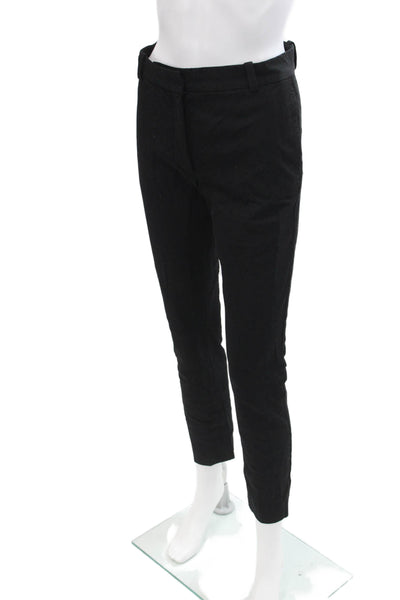 Joseph Abboud Womens Flat Front Straight Leg Slim Fit Pants Black Size 34