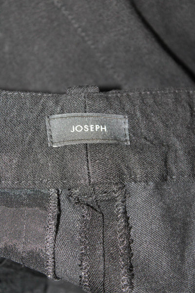 Joseph Abboud Womens Flat Front Straight Leg Slim Fit Pants Black Size 34