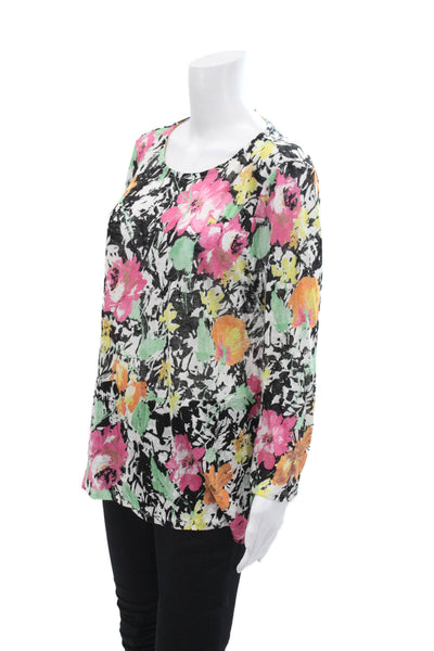 Lauren Ralph Lauren Womens Linen Floral Pullover Sweater Multicolor Size XL