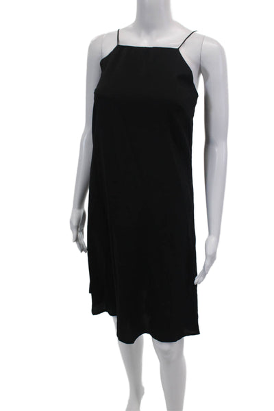 Hunter Bell Womens Square Neck Sleeveless Zip Up Mid-Calf Dress Black Size 2