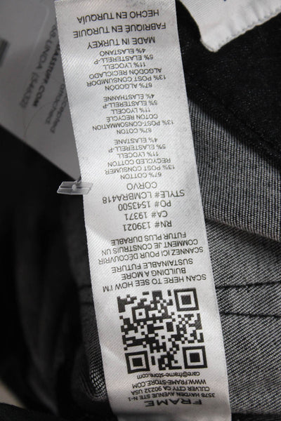 Frame Womens Cotton Blend Mid-Rise Five Pocket Bootcut Jeans Black Size 24