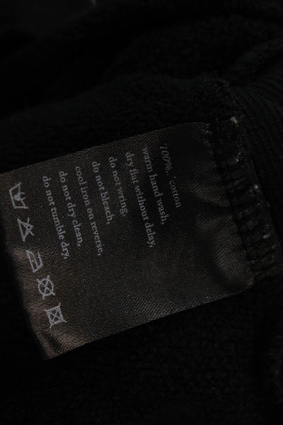 Ksubi Womens Cotton Crew Neck Long Sleeve Ribbed Panel Sweatshirt Black Size S
