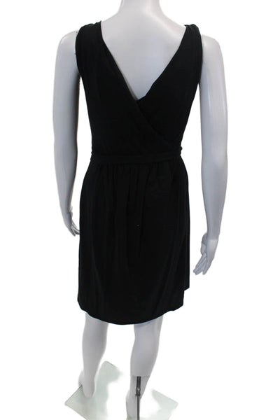 Weekend Max Mara Womens V Neck Sleeveless A Line Dress Black Size S
