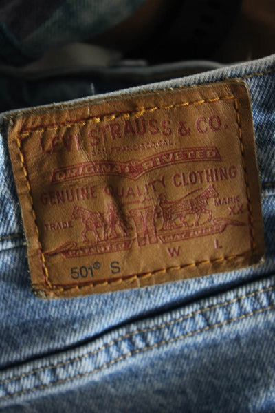 Levis Womens Cotton Denim Light Wash High-Rise Tapered Jeans Blue Size 32