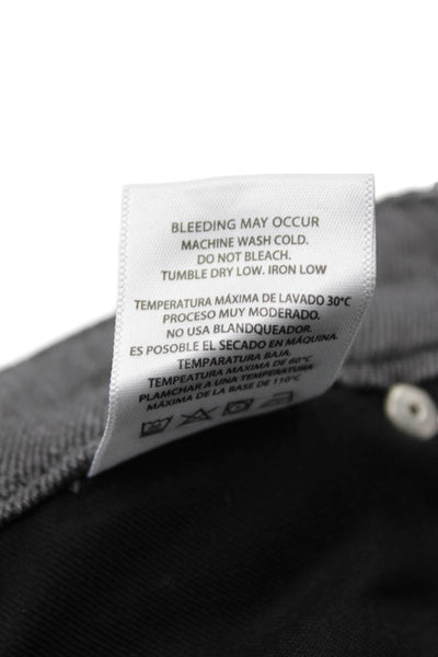 Hidden Womens Cotton Denim Five Pocket Distressed High-Rise Jeans Gray Size 28