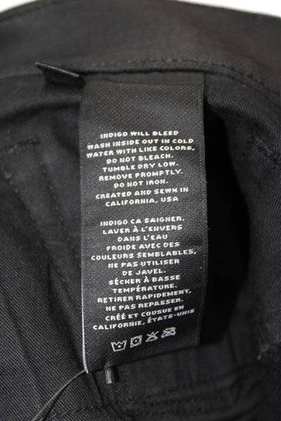 J Brand Mens Coated Mills Moto Skinny Zip Pocket Jeans Black Size 29