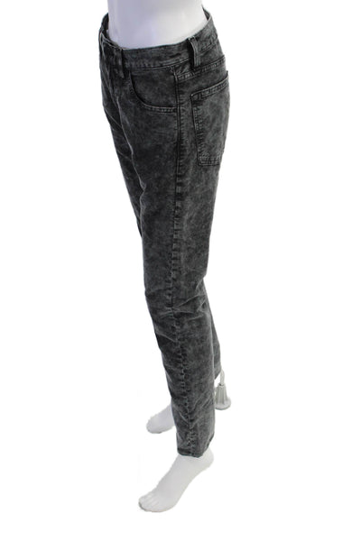 7 For All Mankind Mens Corduroy Acid Washed Skinny Jeans Gray Size 28