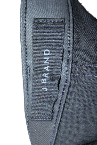 J Brand Acrux Motot Coated Zipper Detail Skinny Jeans Black Size 28