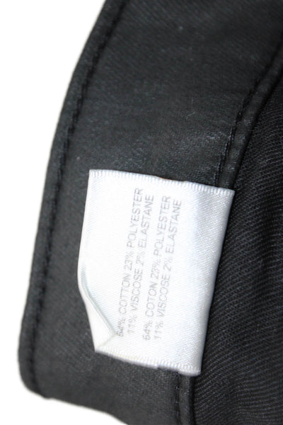 J Brand Mens Sutura Moto Coated Quilted Skinny Jeans Black Size 29