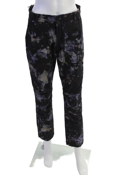 J Brand Mens Abstract Print Flat Front Straight Leg Pants Purple Size 29