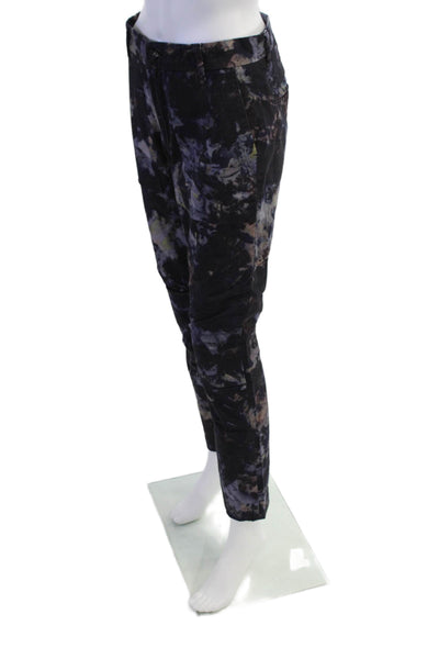 J Brand Mens Abstract Print Flat Front Straight Leg Pants Purple Size 29