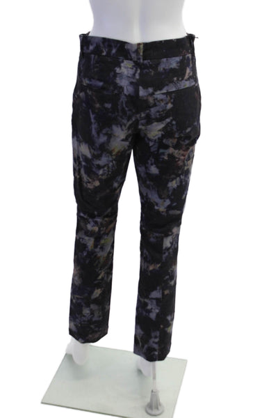 J Brand Mens Abstract Print Flat Front Straight Leg Pants Purple Size 29